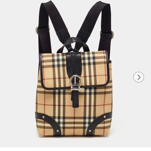 Burberry Buckle Flap Backpack Authentic